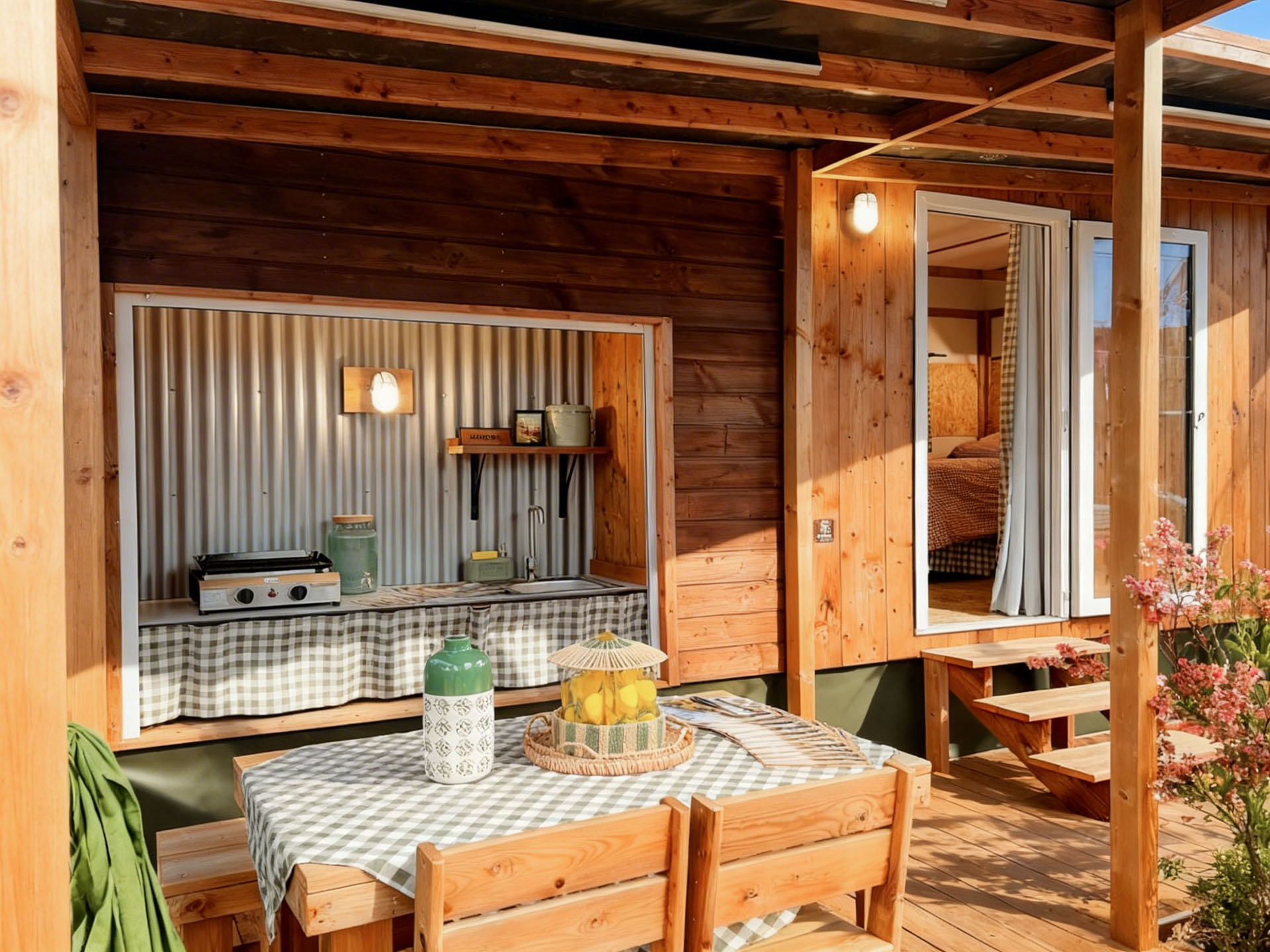 Stacaravan karlotte vue mer premium camping Le Platin Redoute